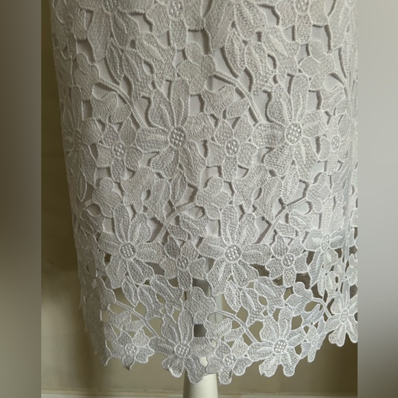 NWOT White lace midi skirt- Vince Camuto- size 6 - Picture 2 of 9